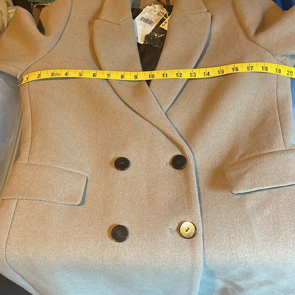 NWT Mango Dali Tan Double-breasted wool coat M - Picture 8 of 9